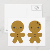 Carte Postale Amoureux en pain d'épice (Devant / Derrière)