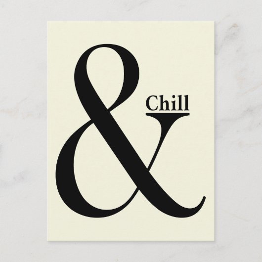 Carte Postale Ampersand Chill (Devant)