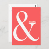 Carte Postale Ampersand Et Respire (Devant / Derrière)
