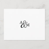 Carte postale Ampersand Monogram RSVP avec choix d (Devant)