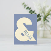 Carte Postale Ampersand Relax Minimaliste (Debout devant)