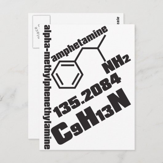 Carte Postale Amphétamine (Devant / Derrière)