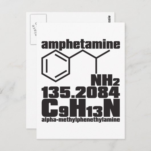 Carte Postale amphétamine (Devant / Derrière)