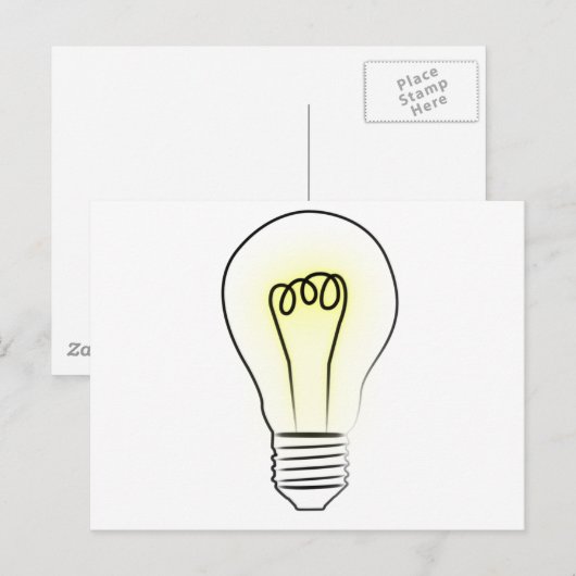 Carte Postale Ampoule (Devant / Derrière)