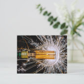 Carte Postale Ampoule à étincelles (Debout devant)