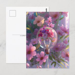 Carte Postale Ampoule en fleurs, Croisement