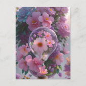 Carte Postale Ampoule en fleurs, Croisement (Devant)