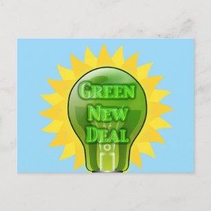 Carte Postale Ampoule Green New Deal