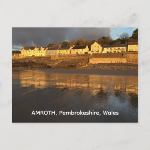 Carte Postale Amroth, Pembrokeshire, Pays de Galles Lumières sur