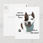 Carte Postale AmStaff Comme Aucune Autre race (Devant / Derrière)