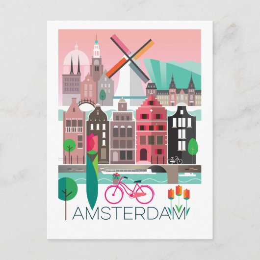 Carte postale Amsterdam (Devant)