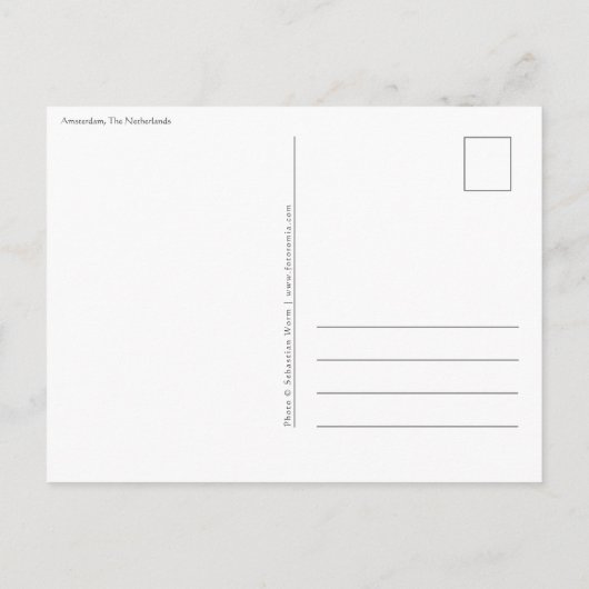 Carte Postale Amsterdam (Dos)