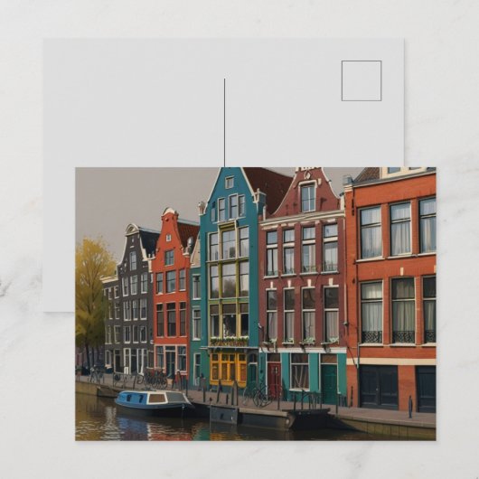 CARTE POSTALE AMSTERDAM (Devant / Derrière)