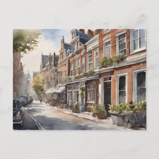 Carte Postale Amsterdam aquarelle (Devant)