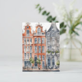 Carte Postale Amsterdam aquarelle (Debout devant)