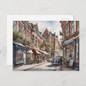 Carte Postale amsterdam aquarelle (Devant / Derrière)