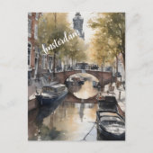 Carte Postale Amsterdam aquarelle (Devant)