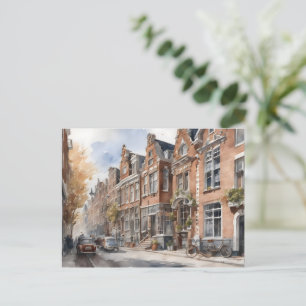 Carte Postale Amsterdam aquarelle