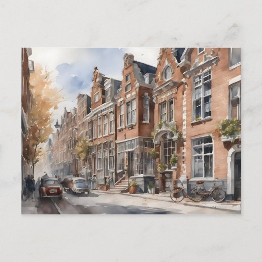 Carte Postale Amsterdam aquarelle (Devant)