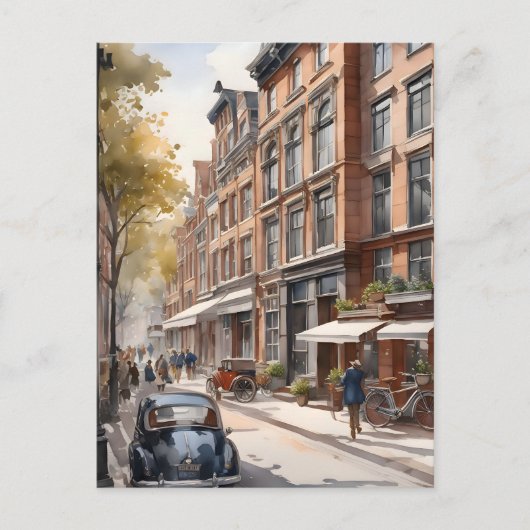 Carte Postale Amsterdam aquarelle (Devant)