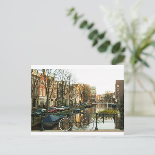 Carte Postale Amsterdam Bicyclette (Debout devant)