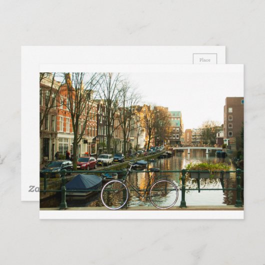 Carte Postale Amsterdam Bicyclette (Devant / Derrière)