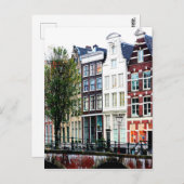 Carte Postale Amsterdam Canal Rainy Spring Day (Devant / Derrière)