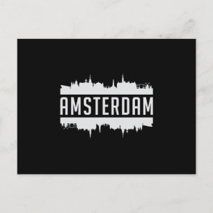 Carte Postale Amsterdam City Skyline Cityscape Funny Idée cadeau