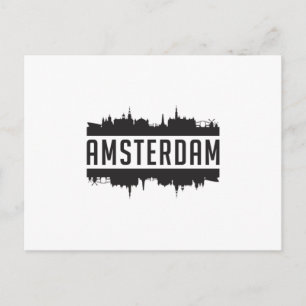 Carte Postale Amsterdam City Skyline Cityscape Life Drôle cadeau