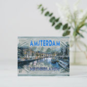 Carte Postale Amsterdam, de la série Visite... (Debout devant)