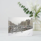 Carte Postale Amsterdam en hiver dans Pays-Bas (Debout devant)