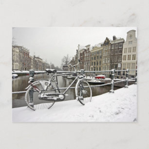 Carte Postale Amsterdam en hiver dans Pays-Bas