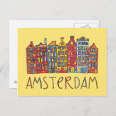 Carte Postale Amsterdam En Mosaïque (Devant / Derrière)