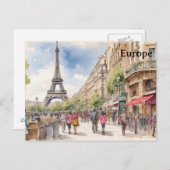 Carte Postale Amsterdam Europe Vintage Travel Tourism Add (Devant / Derrière)