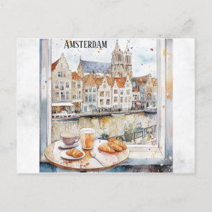 Carte Postale Amsterdam Holland Pays-Bas Canal Dutch Travel