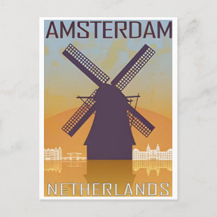 Carte Postale Amsterdam Holland Pays-Bas Vintage néerlandais
