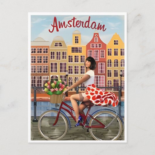Carte Postale Amsterdam Holland Pays-Bas Vintage néerlandais (Devant)