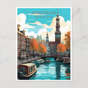 Carte Postale Amsterdam Holland Pays-Bas Vintage néerlandais