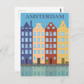 Carte Postale Amsterdam, Hollande, (Devant / Derrière)