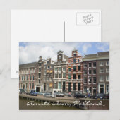 Carte Postale Amsterdam, Hollande (Devant / Derrière)