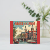 Carte Postale Amsterdam Horizon Rétro (Debout devant)