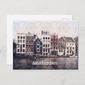 Carte postale Amsterdam House (Devant / Derrière)