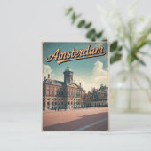Carte Postale Amsterdam King's Palace Vintage (Debout devant)