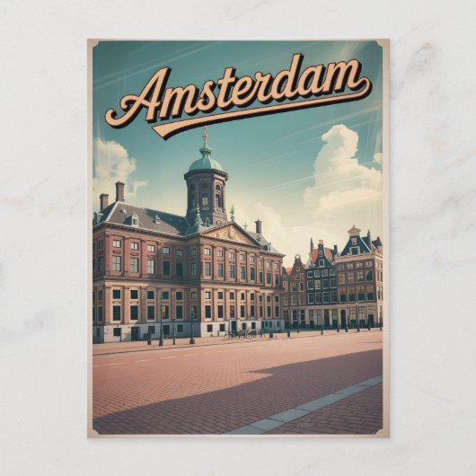 Carte Postale Amsterdam King's Palace Vintage (Devant)