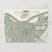 Carte Postale Amsterdam, La Pays-Bas ・ Plan Ville Antique (Devant)