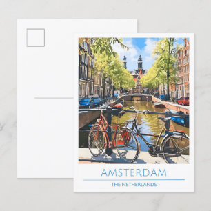 Carte Postale Amsterdam Le Vintage voyage Pays-Bas