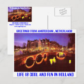 CARTE POSTALE AMSTERDAM L'ENDROIT LE PLUS HAUT (Devant / Derrière)