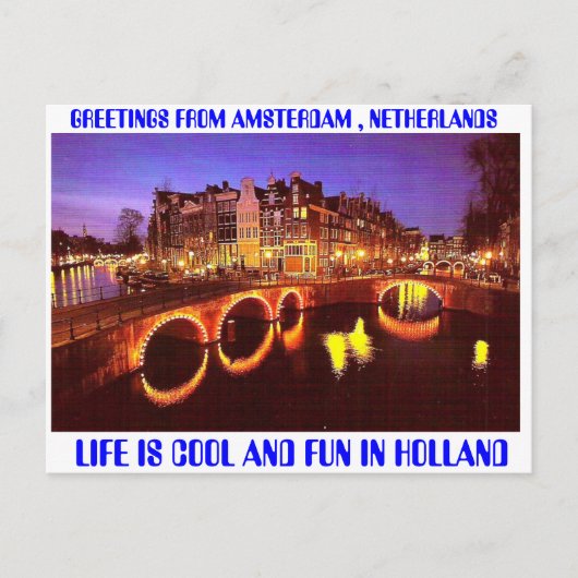 CARTE POSTALE AMSTERDAM L'ENDROIT LE PLUS HAUT (Devant)