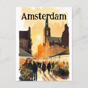 Carte Postale Amsterdam Netherlands Holland