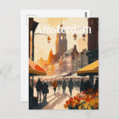 Carte Postale Amsterdam Netherlands Holland (Devant / Derrière)